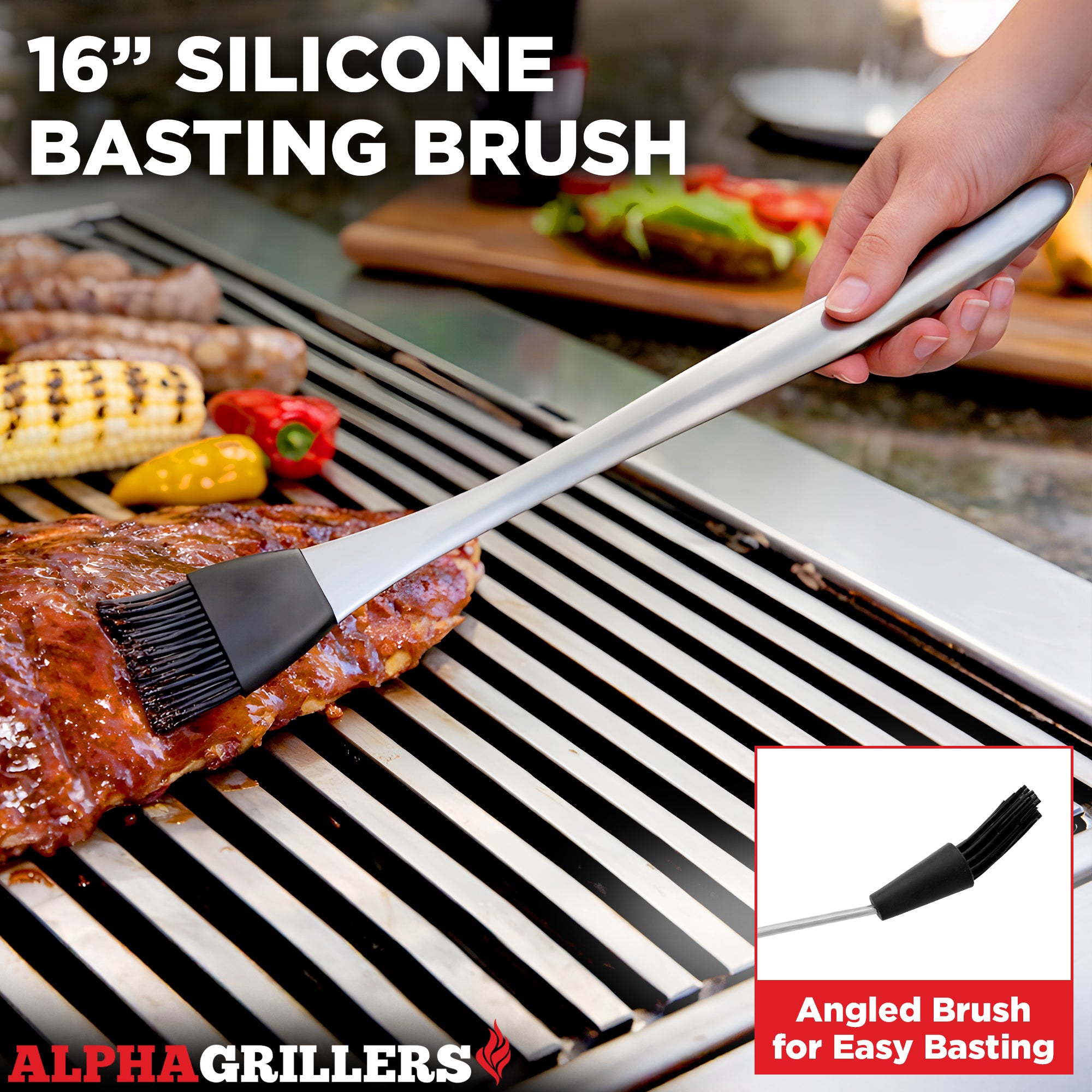 Alpha Grillers Stainless Steel Grill Tool Set - 4 Pack