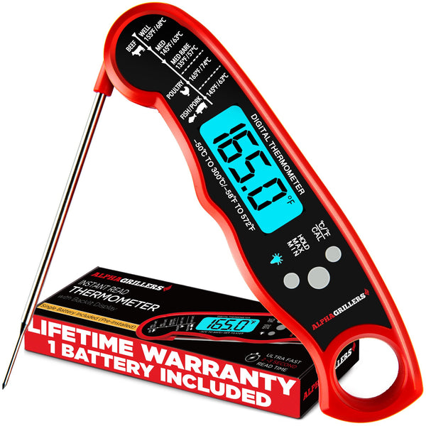 Alpha Grillers Black Read Meat Thermometer Digital - Instant Read Food Thermometerssss