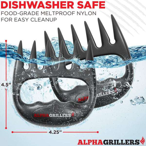 Alpha Grillers Meat Shredder Claws - Stocking Stuffers BBQ Grilling Gifts for Men, Barbecue Smoker Accessories Bear Claws for Shredding Meat BBQ Pulled Pork, Chicken in Kitchen, Grill