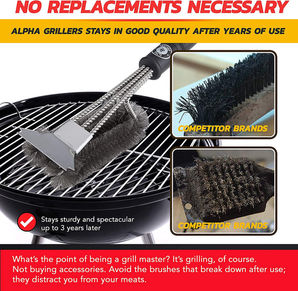 Grill Brush and Scraper - Grill Cleaner Brush Grill Accessories