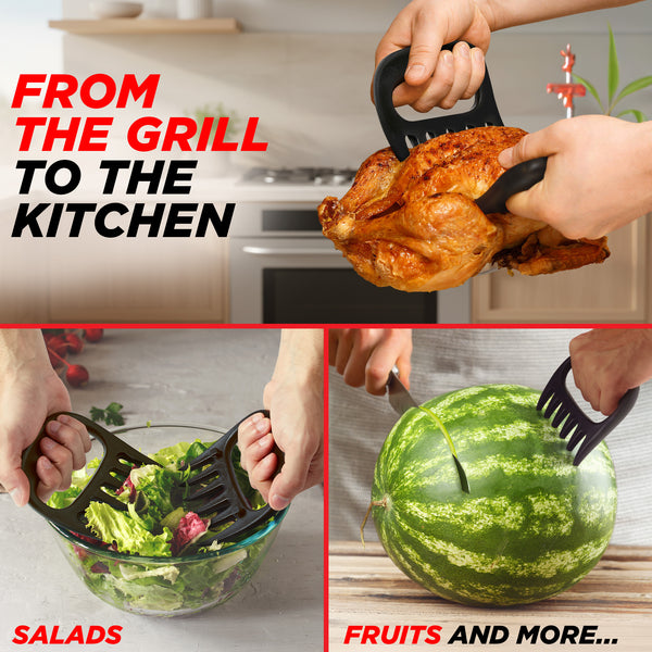 Alpha Grillers Meat Shredder Claws - BBQ Smoker Accessories Grilling Gifts for Men - Stocking Stuffers for Men - White Elephant Gifts Useful Ideas - Grill Tools for Pulled Pork